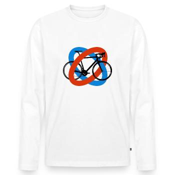 Road Bike Graphics - Men's Premium Organic Long Sleeve Shirt - white - Front - Nico (187cm)