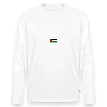 Long live palestine - T-shirt manches longues Premium bio Homme - blanc - Devant - Nico (187cm)