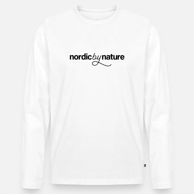 nordic by nature - Männer Premium Bio Langarmshirt - Weiß