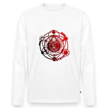 Symbol Zirkel des Lebens - Männer Premium Bio Langarmshirt - Weiß - Vorne - Nico (187cm)