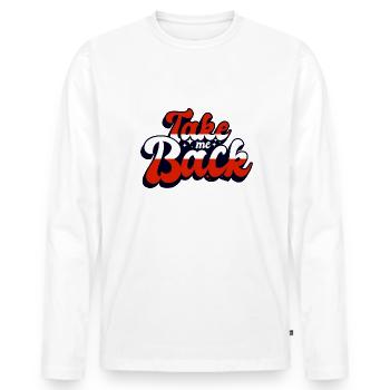 Österreich Flagge Heimweh Austria Österreichische - Männer Premium Bio Langarmshirt - Weiß - Vorne - Nico (187cm)