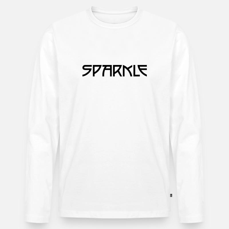 sparkle - Männer Premium Bio Langarmshirt - Weiß