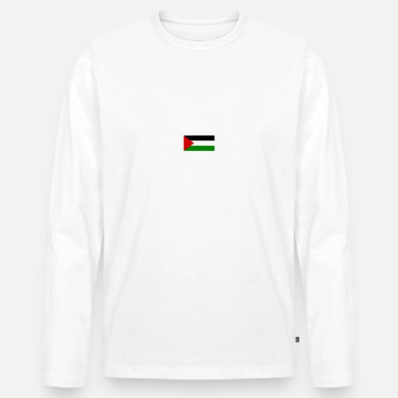 Palestina - Männer Premium Bio Langarmshirt - Weiß