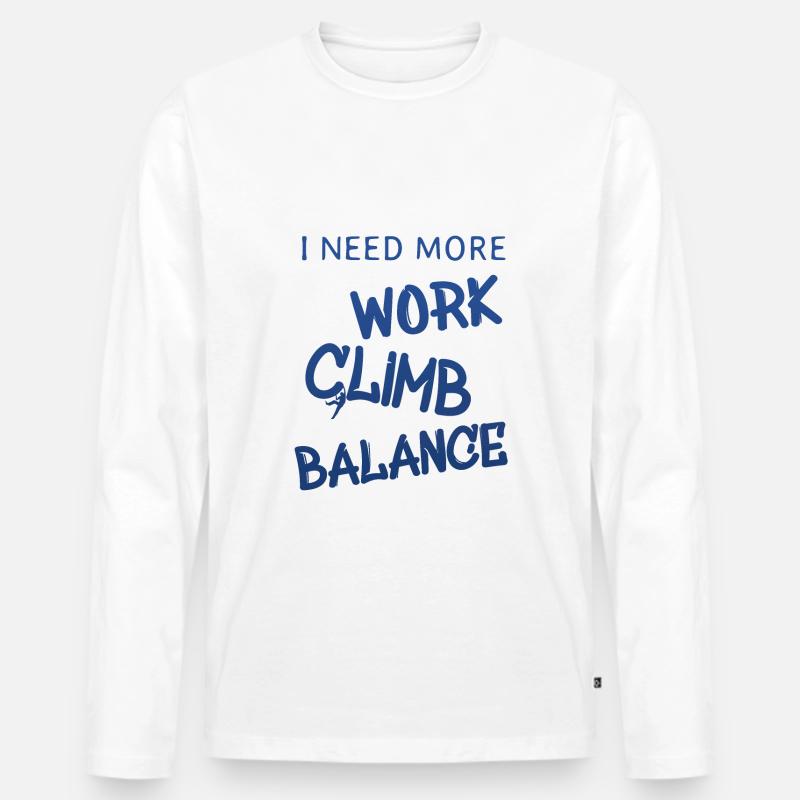 Kletterer Boulderer klettern bouldern - Männer Premium Bio Langarmshirt - Weiß