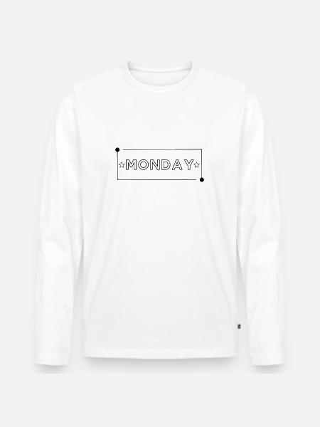 my Design 20 - Männer Premium Bio Langarmshirt - Weiß