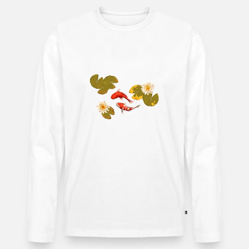 Meerestiere - Männer Premium Bio Langarmshirt - Weiß