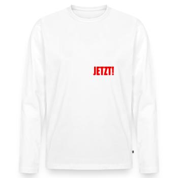 dönerpreisbremse jetzt - Männer Premium Bio Langarmshirt - Weiß - Vorne - Nico (187cm)