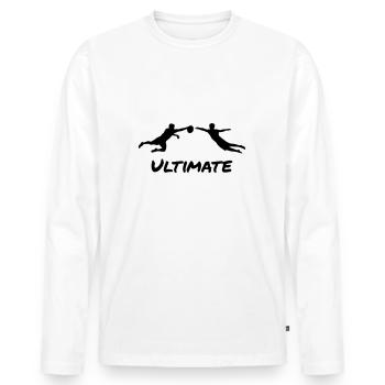 Ultimate Frisbee - Men - Men's Premium Organic Long Sleeve Shirt - white - Front - Nico (187cm)