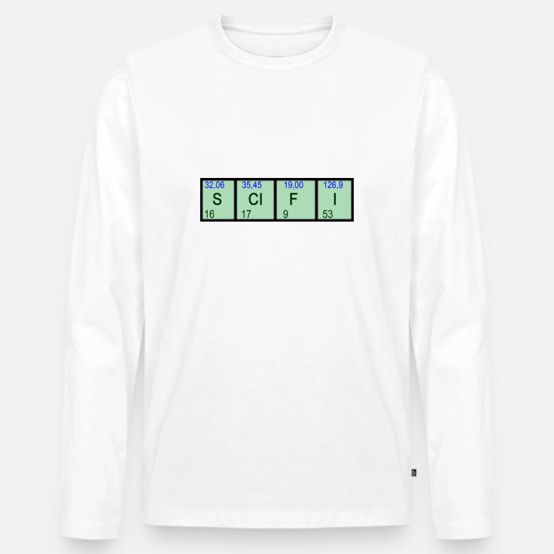 SCIFI Elemente - Männer Premium Bio Langarmshirt - Weiß