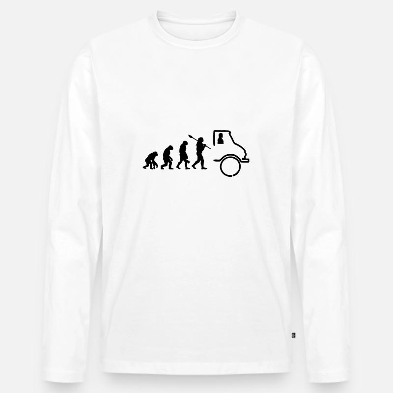 Unimog Evolution - Offroad - Oldtimer - LKW - Männer Premium Bio Langarmshirt - Weiß