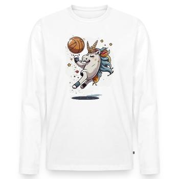 The Magical Hoops - Men's Premium Organic Long Sleeve Shirt - white - Front - Nico (187cm)