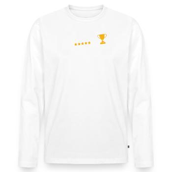 Weltbester Schwiegervater Bester Schwiegerpapa - Männer Premium Bio Langarmshirt - Weiß - Vorne - Nico (187cm)
