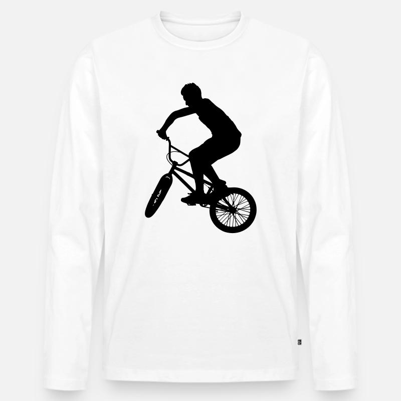 BMX - Männer Premium Bio Langarmshirt - Weiß