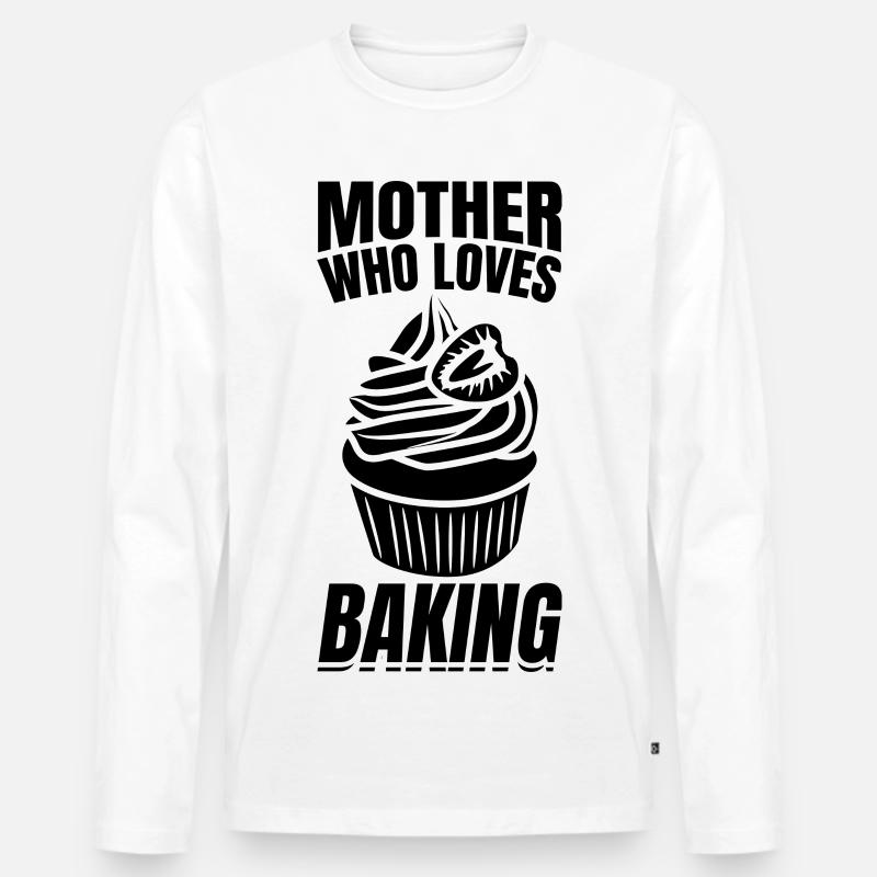 Bäckerin Mutter - Männer Premium Bio Langarmshirt - Weiß