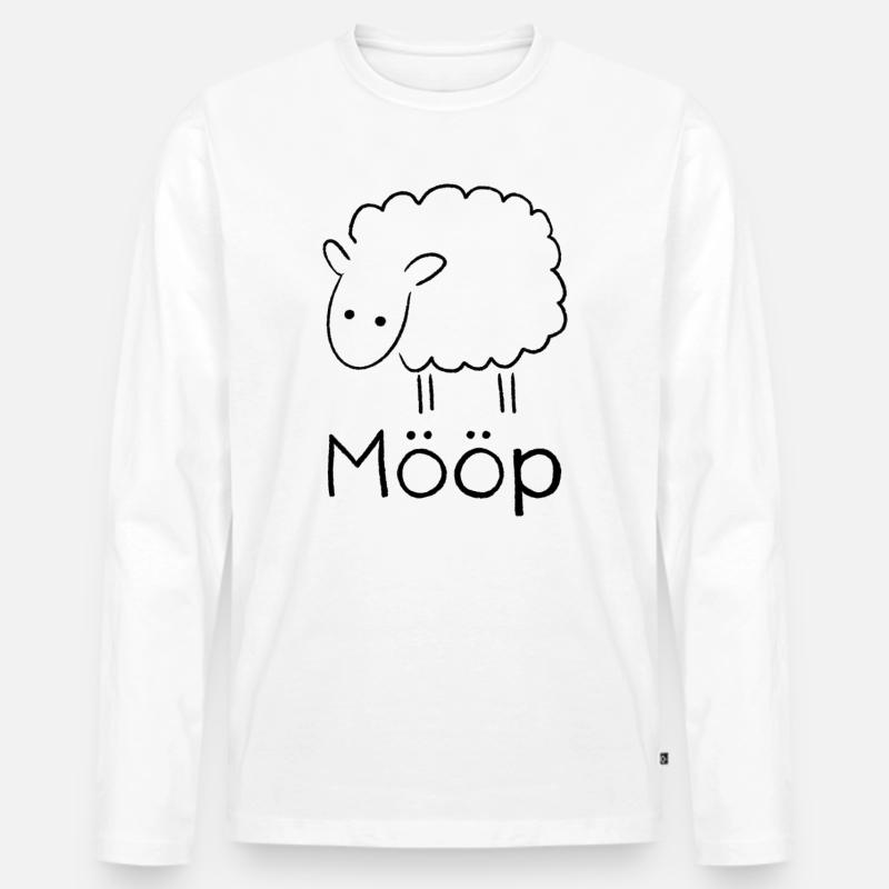 Mööp Schaf - Männer Premium Bio Langarmshirt - Weiß