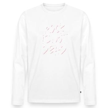 Rock is Not Dead - Ideal Gift for Rock Fans, - Men's Premium Organic Long Sleeve Shirt - white - Front - Nico (187cm)