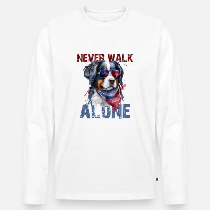 Berner Sennenhund - Männer Premium Bio Langarmshirt - Weiß