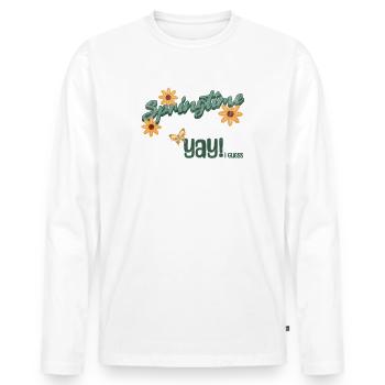 YAY, I guess - Männer Premium Bio Langarmshirt - Weiß - Vorne - Nico (187cm)