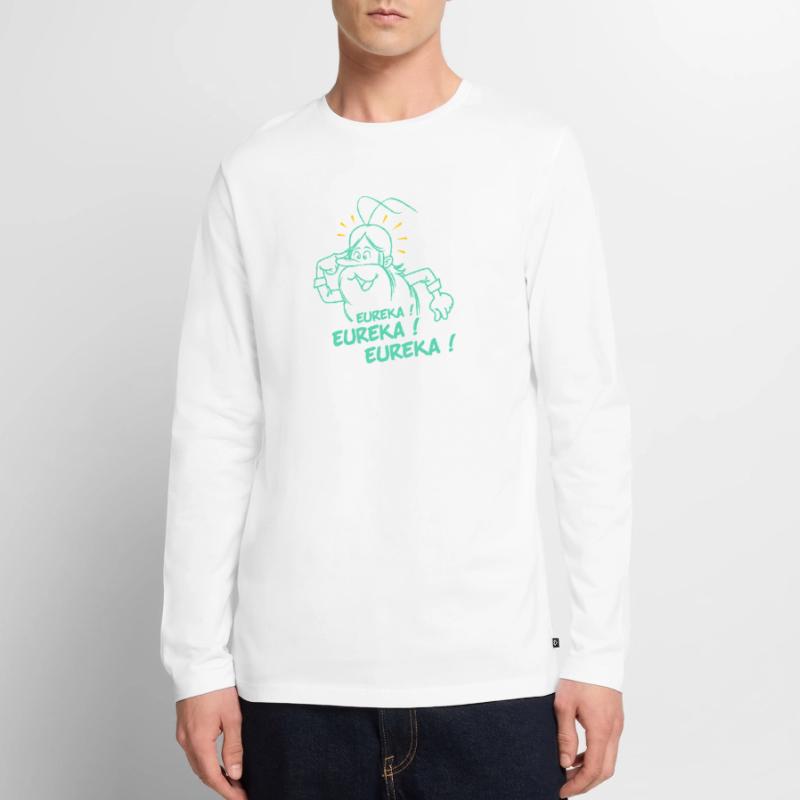 Hello Maestro Eureka Eureka Eureka Men's Premium Organic Long Sleeve Shirt