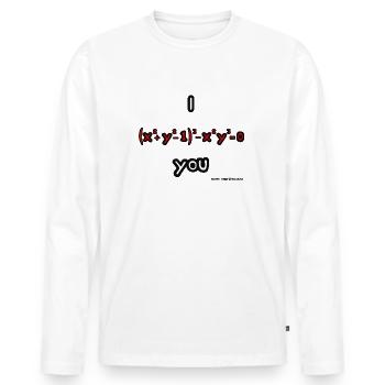 Ich liebe dich Funktion - Männer Premium Bio Langarmshirt - Weiß - Vorne - Nico (187cm)