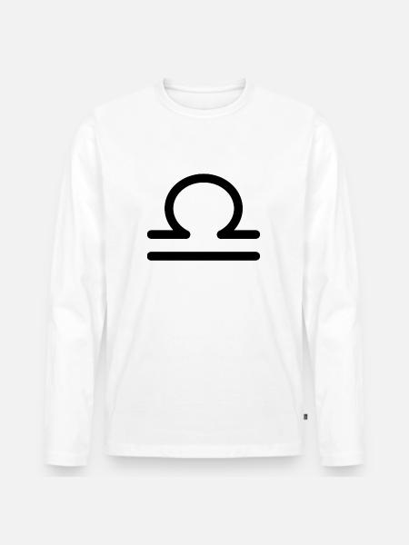 Libra zodiac black - Men's Premium Organic Long Sleeve Shirt - white