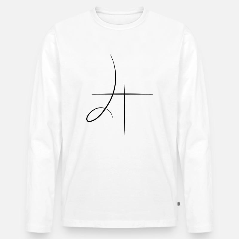 Earth - Männer Premium Bio Langarmshirt - Weiß