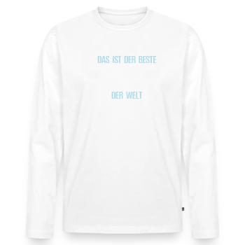 Bester Pastor Geburtstag Pfarrer Vikar Pastoren - Männer Premium Bio Langarmshirt - Weiß - Vorne - Nico (187cm)