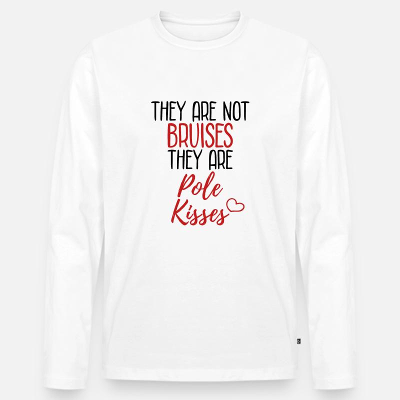Pole Dance - Männer Premium Bio Langarmshirt - Weiß