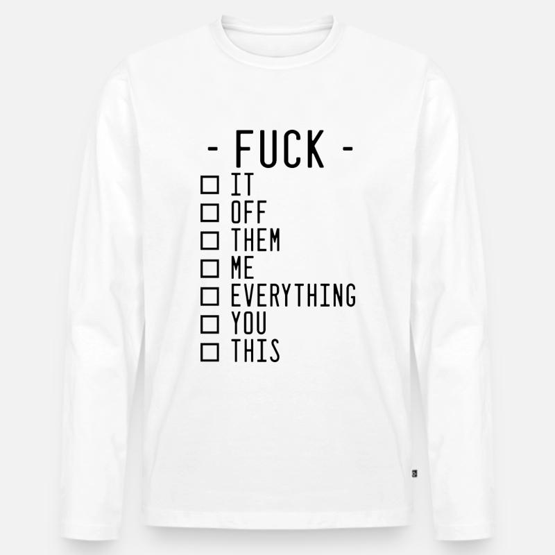Fuc - Männer Premium Bio Langarmshirt - Weiß