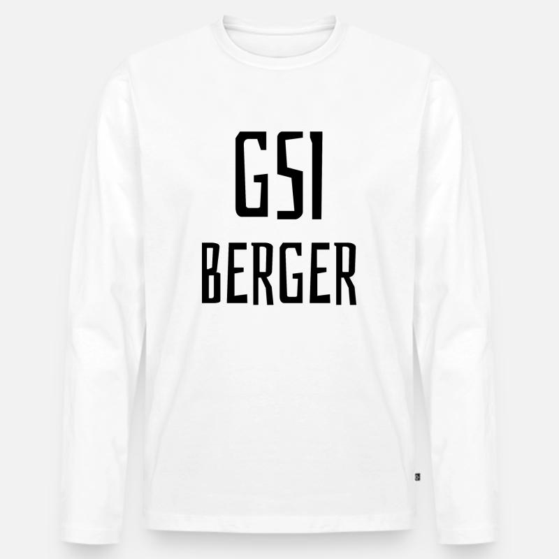 Gsiberger - Männer Premium Bio Langarmshirt - Weiß