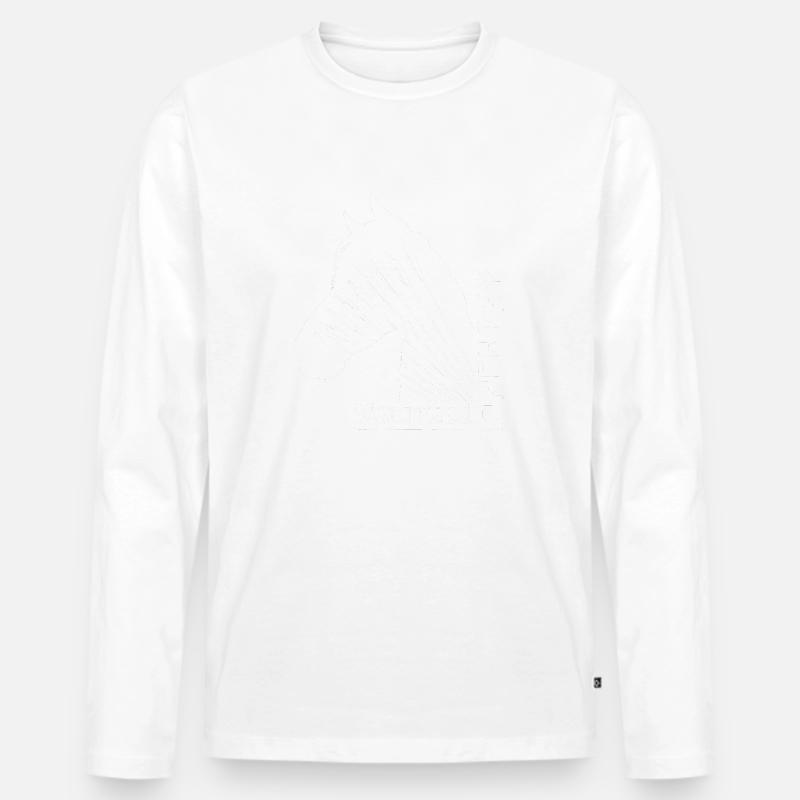Bogenschießen Pferd weiß - Männer Premium Bio Langarmshirt - undefined
