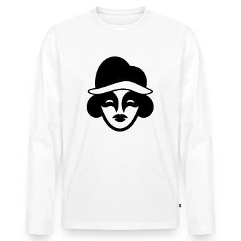 Clown - Männer Premium Bio Langarmshirt - Weiß - Vorne - Nico (187cm)