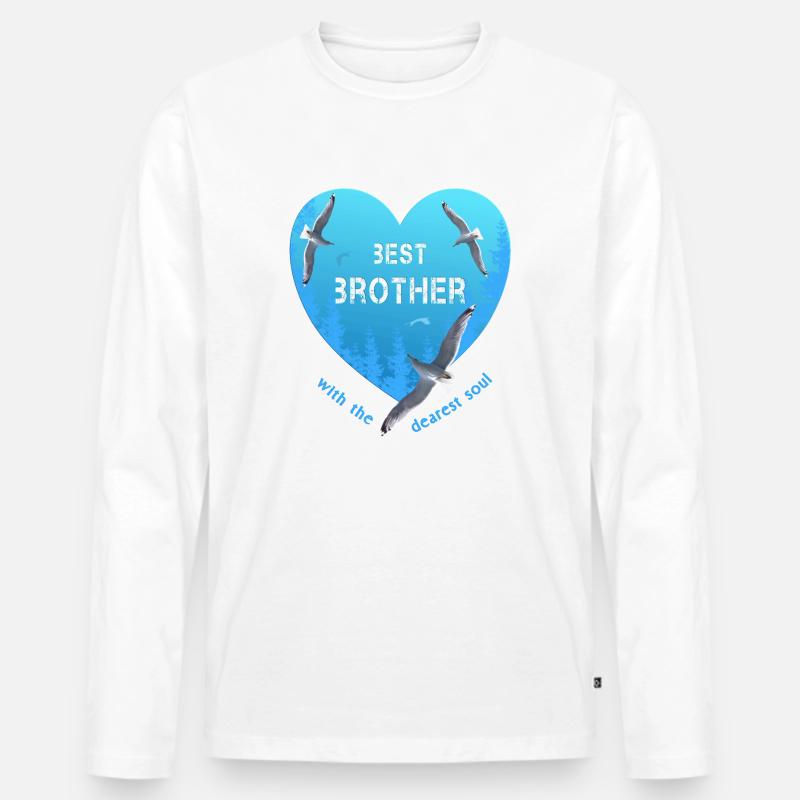 best brother - Männer Premium Bio Langarmshirt - Weiß