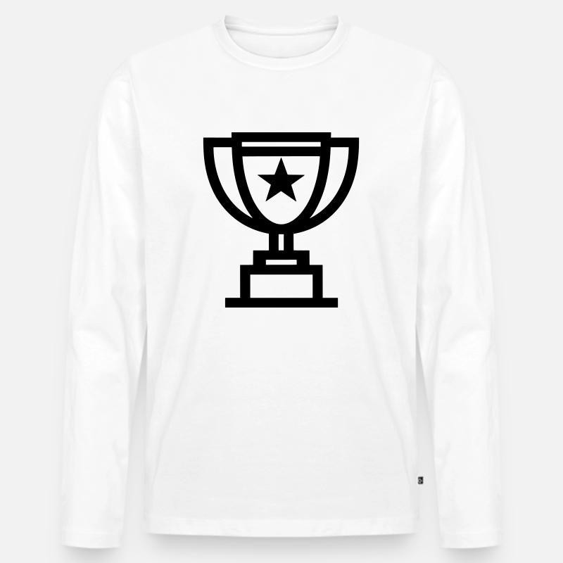Trophäe - Männer Premium Bio Langarmshirt - Weiß