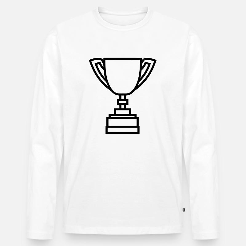 Trophäe - Männer Premium Bio Langarmshirt - Weiß