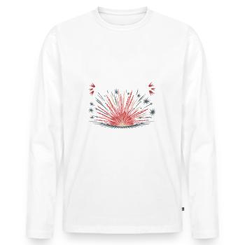 Pyrotechniker Feuerwerk Pyrotechnik - Männer Premium Bio Langarmshirt - Weiß - Vorne - Nico (187cm)