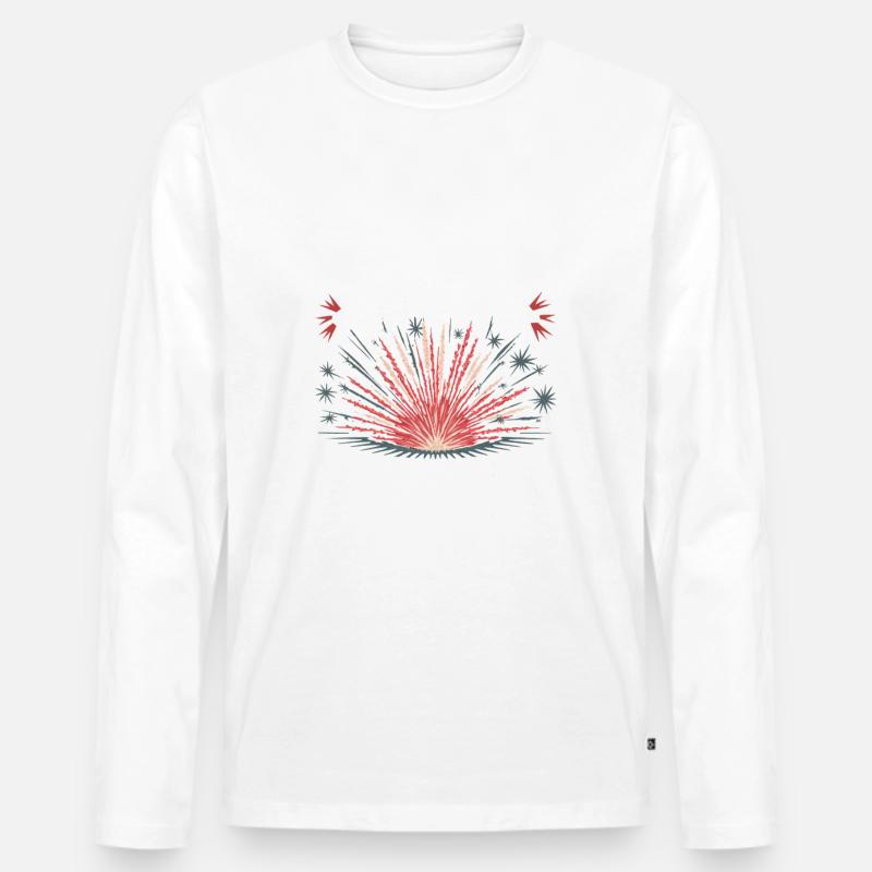 Pyrotechniker Feuerwerk Pyrotechnik - Männer Premium Bio Langarmshirt - Weiß