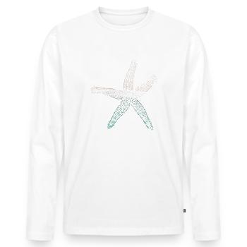 starfish - Men's Premium Organic Long Sleeve Shirt - white - Front - Nico (187cm)