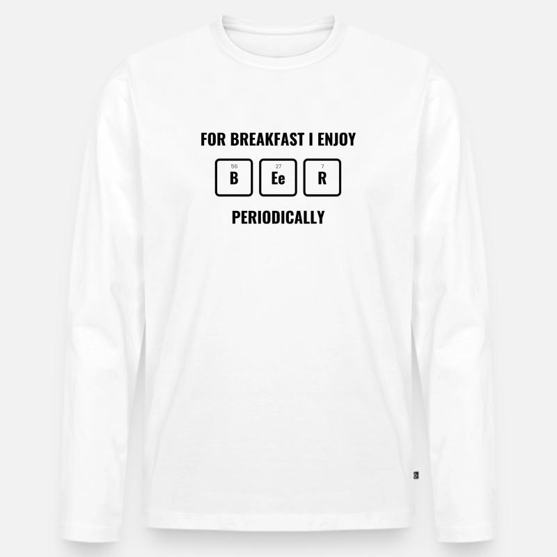 Bieriodensystem - Männer Premium Bio Langarmshirt - Weiß