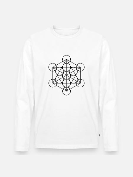 merkaba - Männer Premium Bio Langarmshirt - Weiß