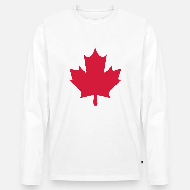 canadablatt - Männer Premium Bio Langarmshirt - Weiß