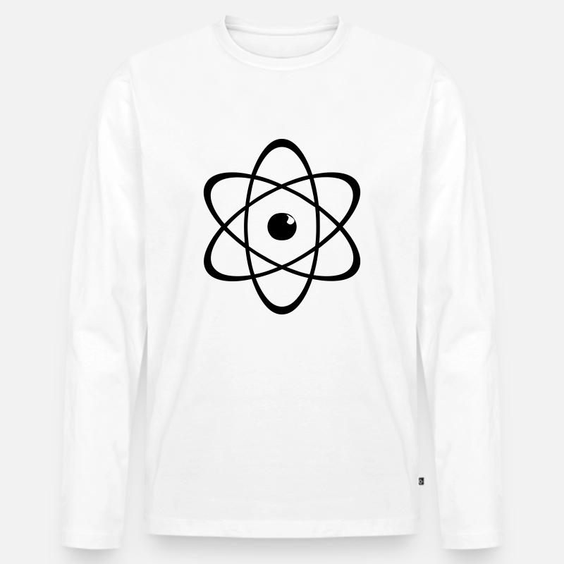 science - Männer Premium Bio Langarmshirt - Weiß