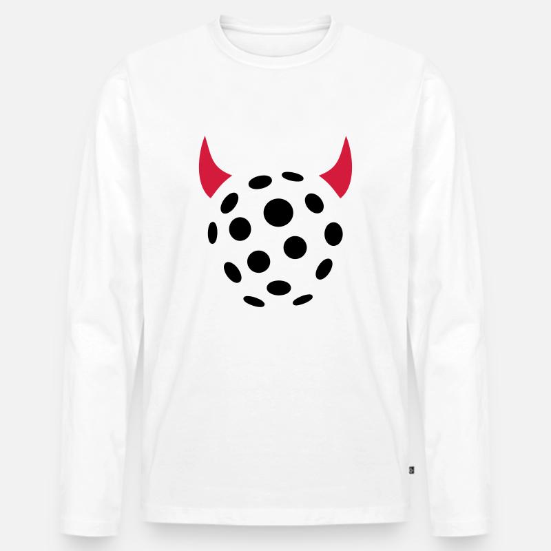 Floorball - Männer Premium Bio Langarmshirt - Weiß