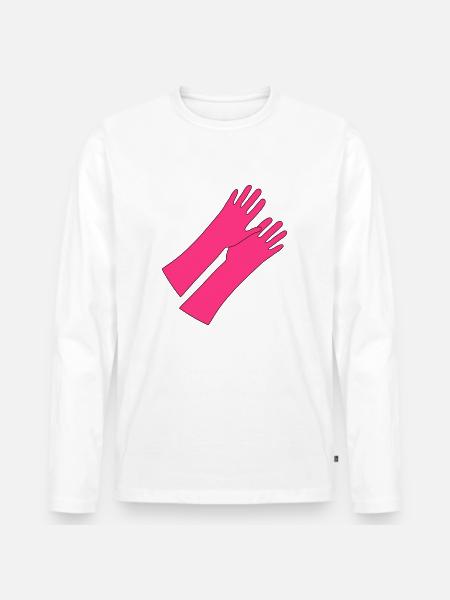 rubber _gloves_gg1 - Men's Premium Organic Long Sleeve Shirt - white