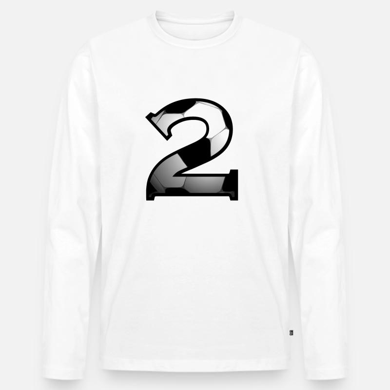 Fußball Soccer - Männer Premium Bio Langarmshirt - Weiß