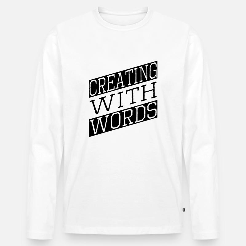 creativity boost creative thinking - Männer Premium Bio Langarmshirt - Weiß