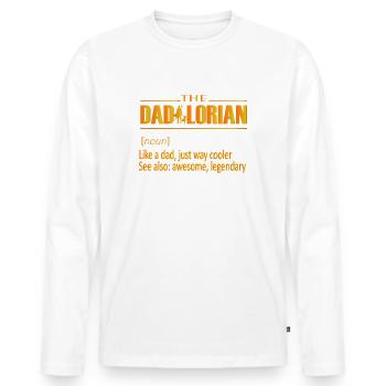 Dadalorian Definition - Men's Premium Organic Long Sleeve Shirt - white - Front - Nico (187cm)