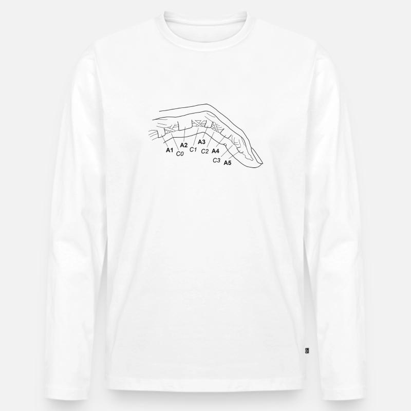 Crimp2 ohne Schrift - Männer Premium Bio Langarmshirt - Weiß