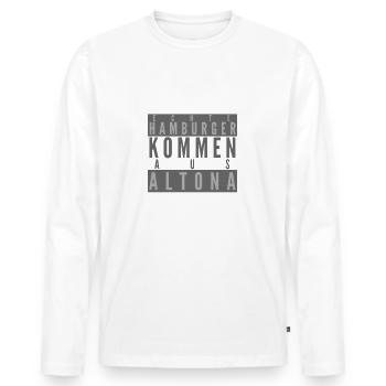 Altona Hambourg Altona HH Le cadeau de ma ville - T-shirt manches longues Premium bio Homme - blanc - Devant - Nico (187cm)