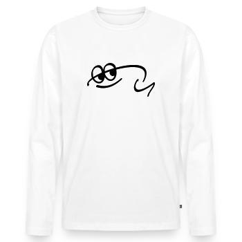 Frog Résumé - T-shirt manches longues Premium bio Homme - blanc - Devant - Nico (187cm)